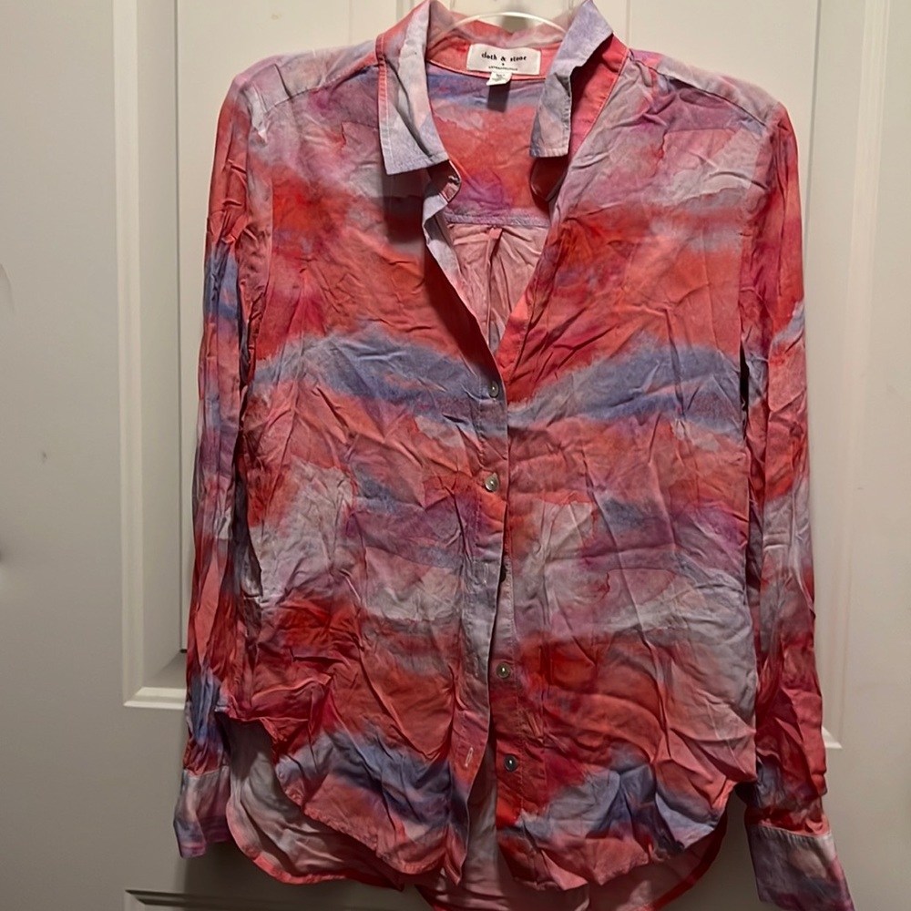 Cloth & Stone/Anthropologie brand, Medium Rayon, button down, free-flowing shirt